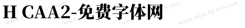H CAA2字体转换